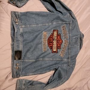 Harley Davidson bar and shield denim jacket Large